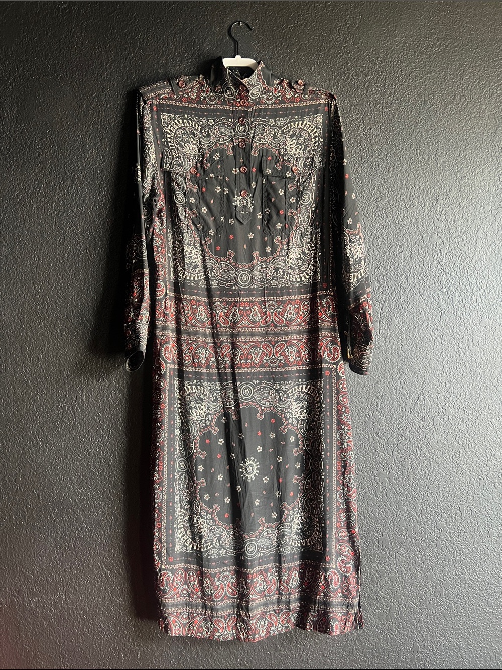 Zimmermann Black Paisley Matchmaker Utility Dress